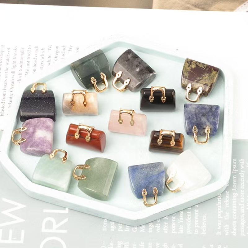 Natural ore resin diy ornament Lucky Bags
