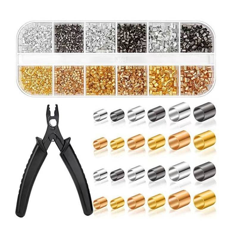 Mozeat Lens 2200PCS Crimping Beads for Jewelry Making